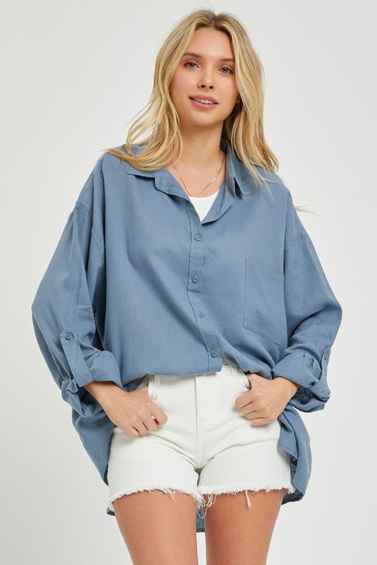 R Linen BD Shirt