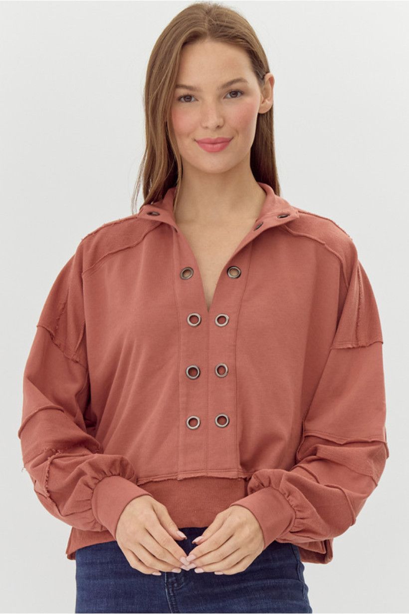 J Eyelet Pullover J Eyelet Pullover