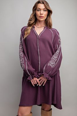 Gauze Emb Dress