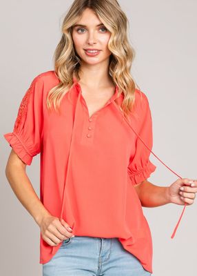 Lace Ruffle Top