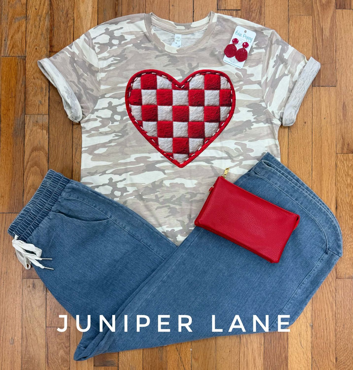 Camo Check Heart