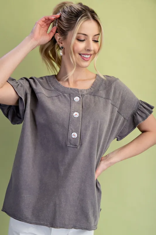 G Wash Ruffle Tee G Wash Ruffle Tee