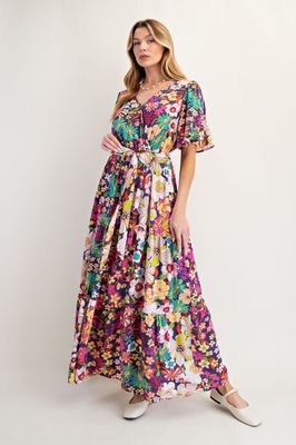 E Floral Rayon Maxi E Floral Rayon Maxi
