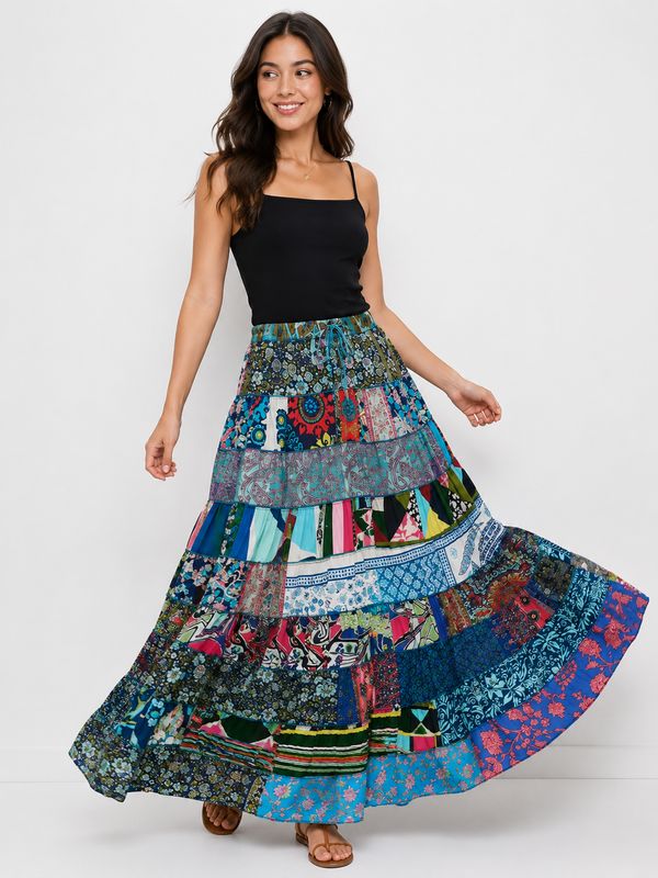 Patchwork Flowy Skirt Patchwork Flowy Skirt