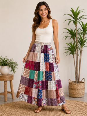 Cotton PW Drawstring Skirt Cotton PW Drawstring Skirt