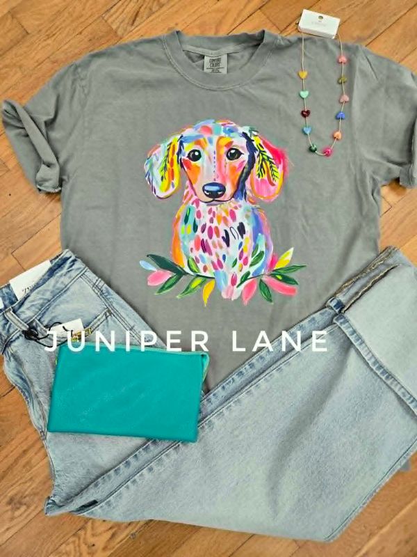 Colorful Pup Tee Colorful Pup Tee