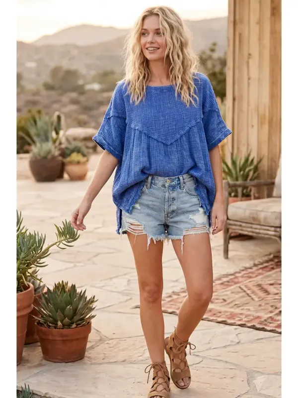 Washed OverSized Top Washed OverSized Top