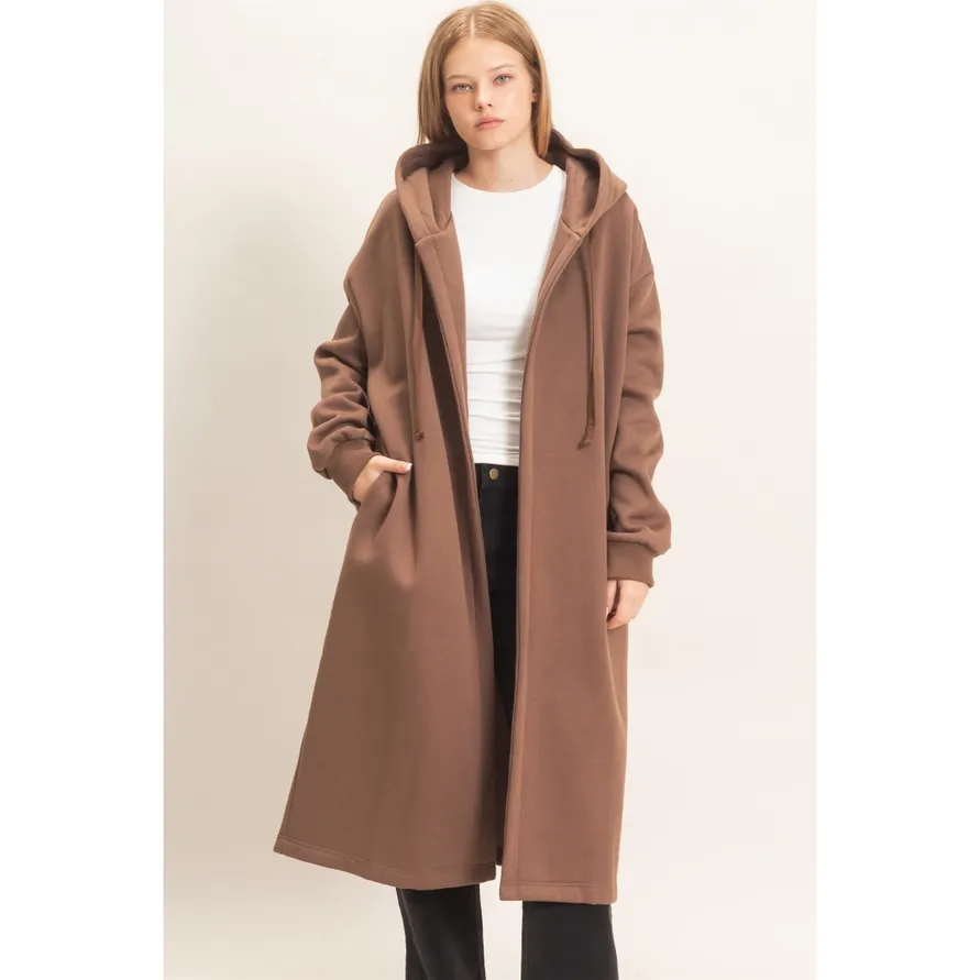 Open Hoodie Coat
