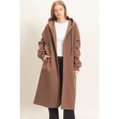 Open Hoodie Coat