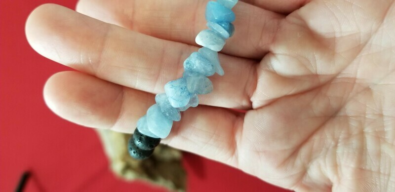 Blue Amazonite Bracelet 8 inch&#39;s control your emotions