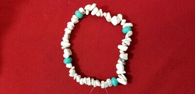 Blue and White Howlite 9 inches Stay Calm with this Bracelet