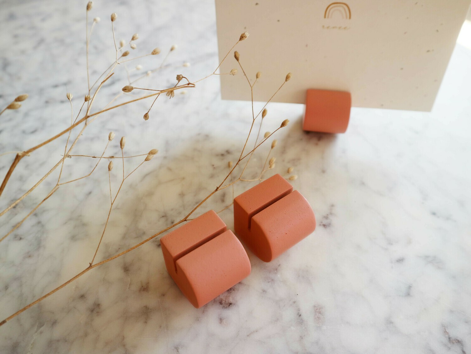 Atelier Pierre set 3 kaartenhouders peach