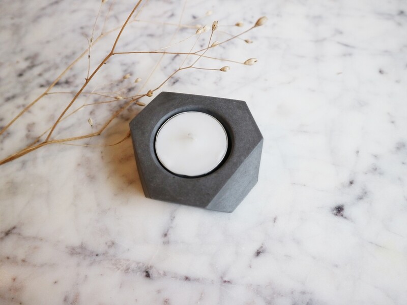 Atelier Pierre theelicht mini natural dark grey Atelier Pierre theelicht mini natural dark grey