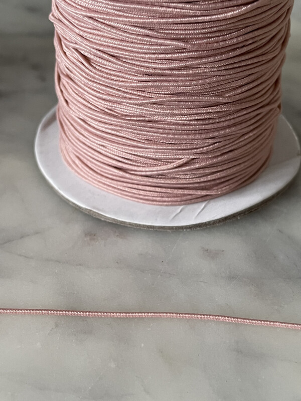 Elastisch touw oudroze  1mm