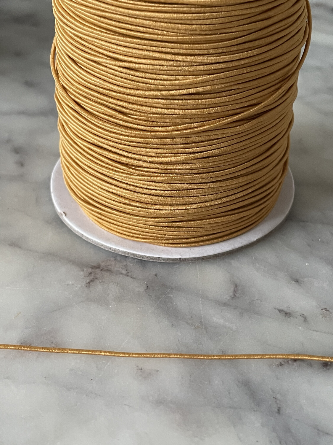 Elastisch touw camel oker 1mm