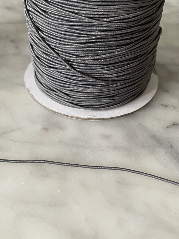 Elastisch touw grijs 1mm