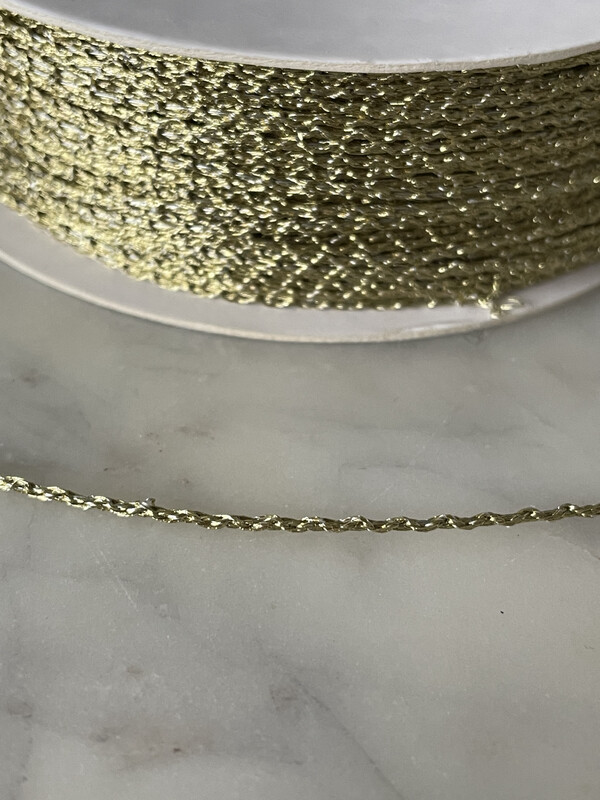 Metallic touw goud 1 mm