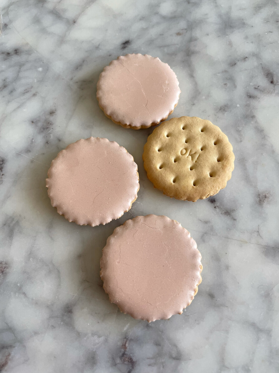 Koekjes glazuur rose