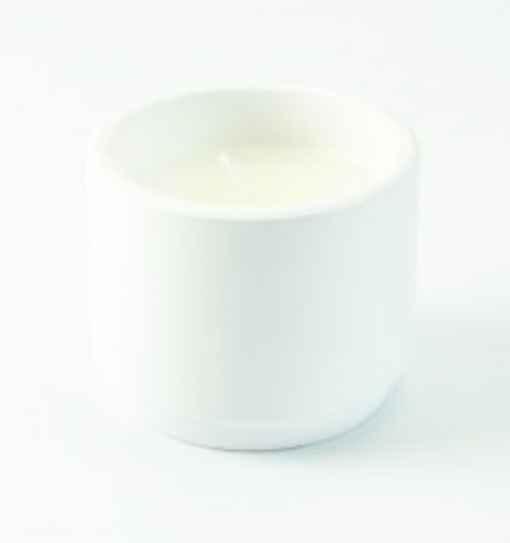 Keramiek potje met kaars