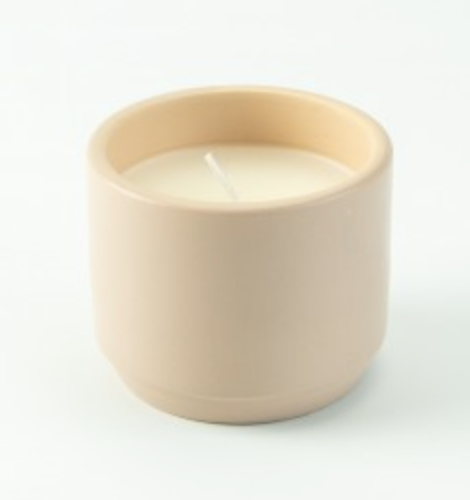 Keramiek potje met kaars