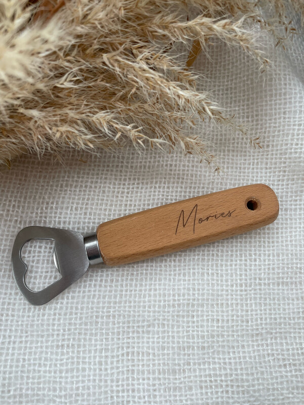 Flesopener met gravure - 20 stuks