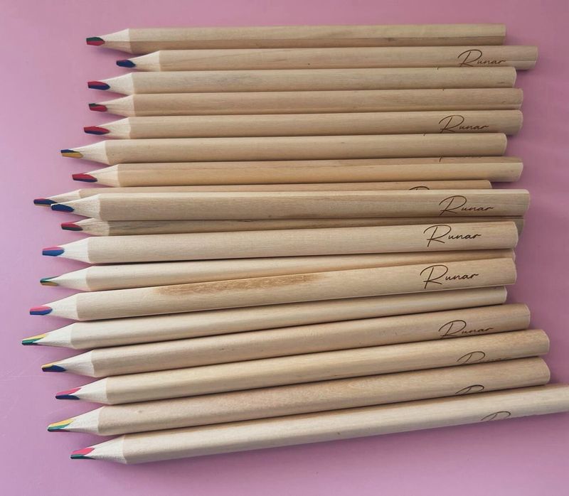 Houten regenboogpotlood - 20 STUKS