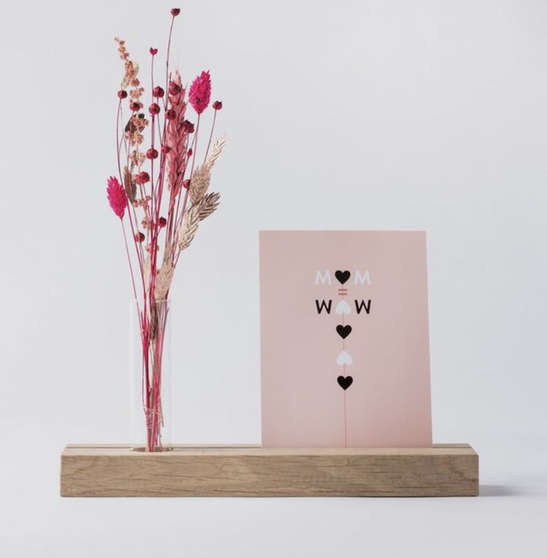 Kaarthouder  met glazen testbuisje