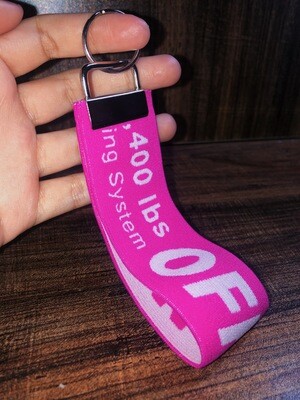 Pink &quot;Off-White&quot; Wristlet Keychain