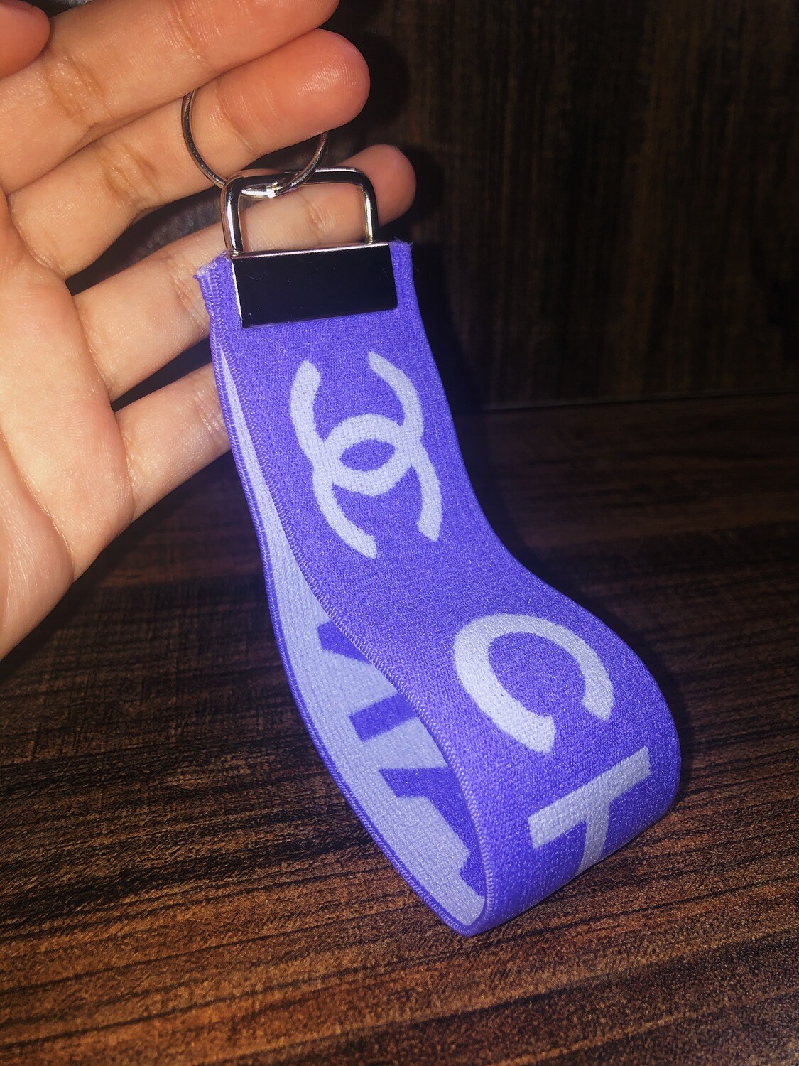 Lavender &quot;Chanel&quot; Wristlet Keychain