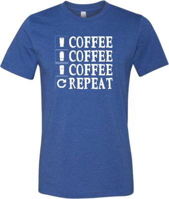 &quot;Coffee, Repeat&quot; T-Shirt