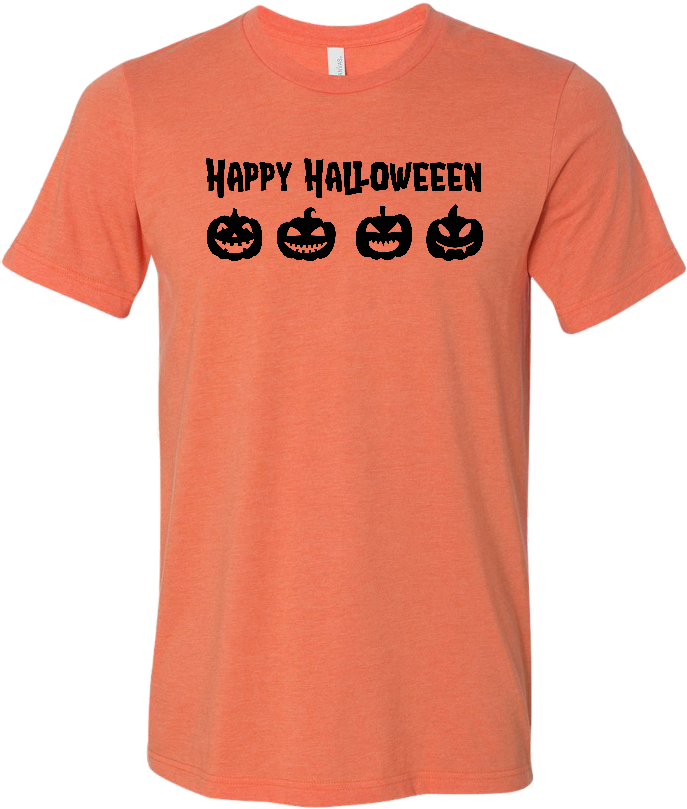 Happy Halloween Pumpkin Faces T-Shirt