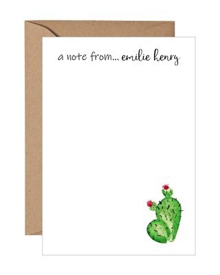 Cactus Personalized Note