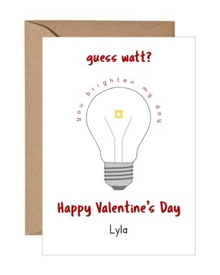 You Brighten My Day Valentine Note