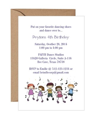 Dance Party Birthday Invitation