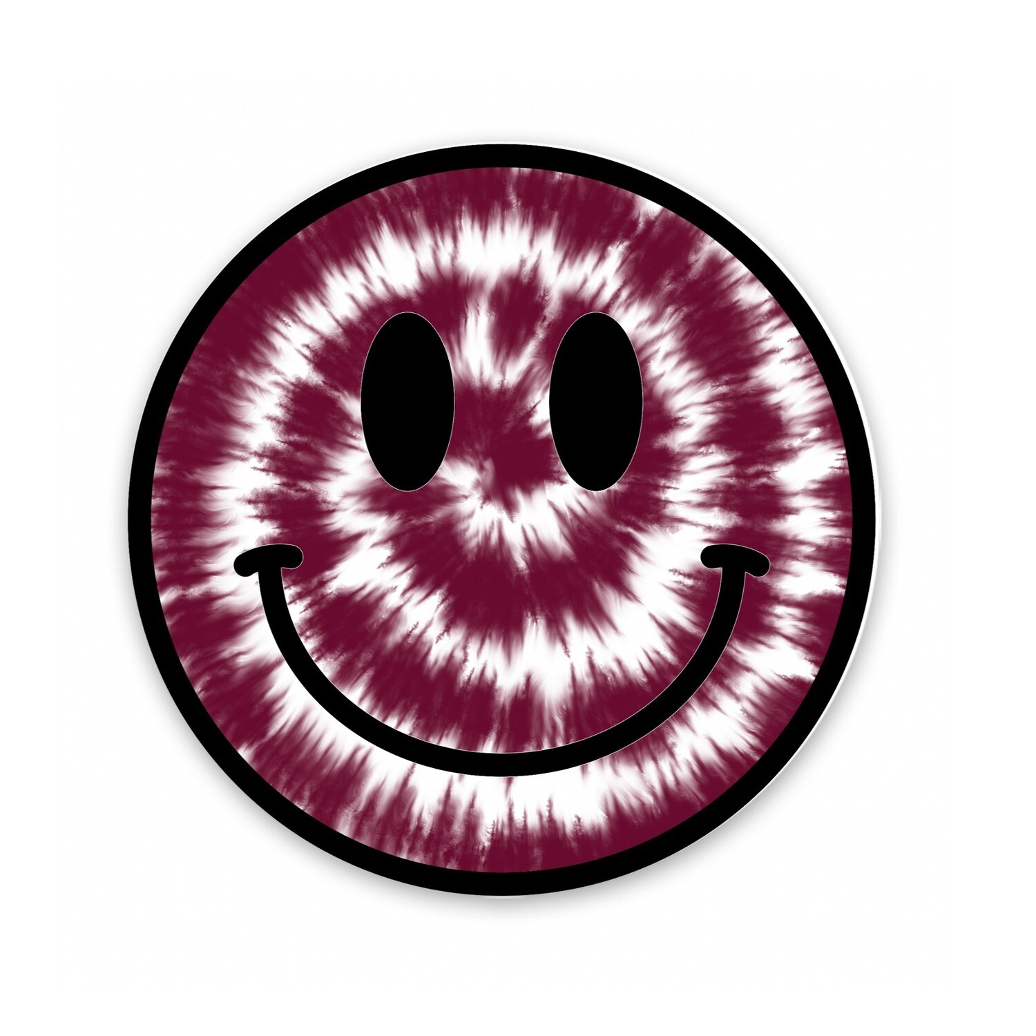 Aggie Maroon Smiley Round Coaster