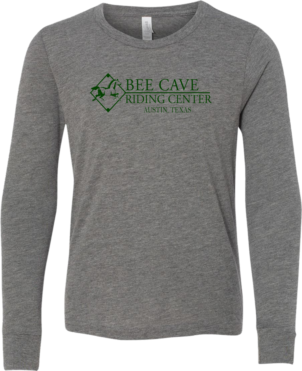 &quot;BCRC Logo Green on Grey&quot; Long Sleeve T-Shirt