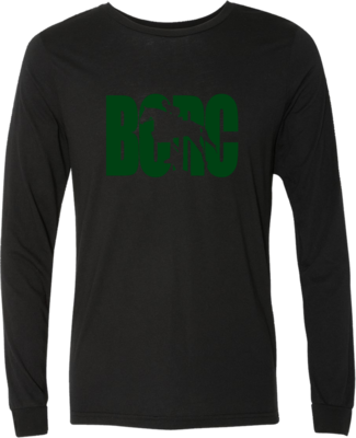 "BCRC Jump Green on Black" Long Sleeve T-Shirt
