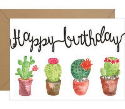 Cactus Birthday Card
