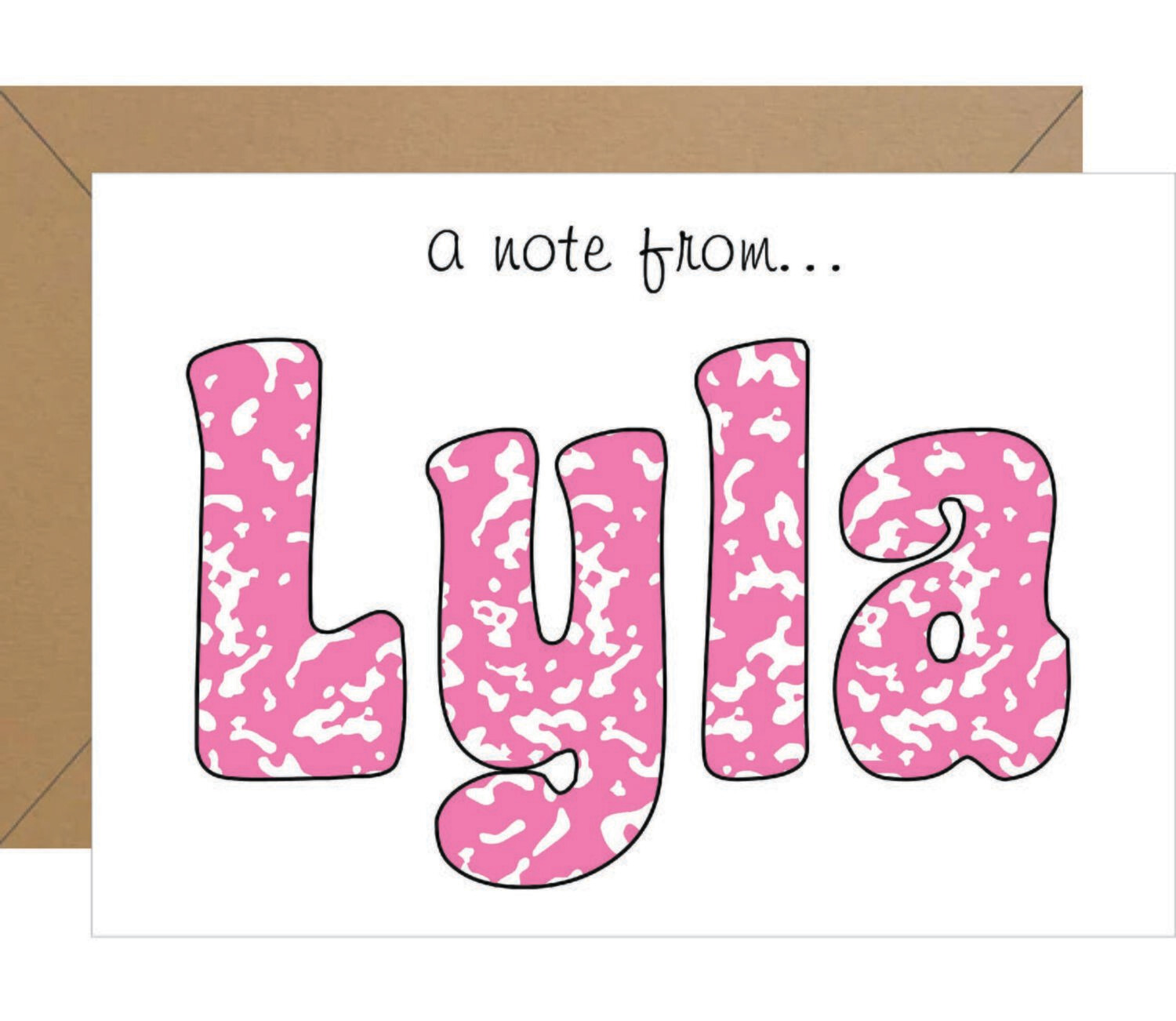 Composition Folded Personalized Note