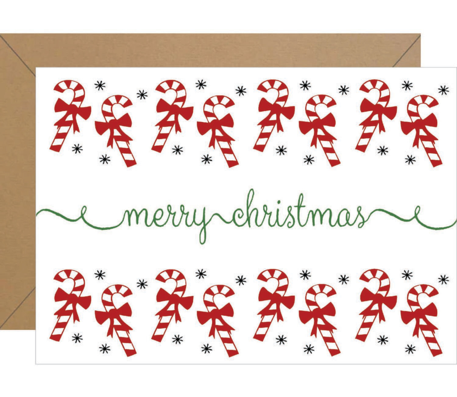 Candy Cane Christmas Note