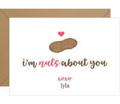 &quot;I&#39;m Nuts about You&quot; Valentine Note