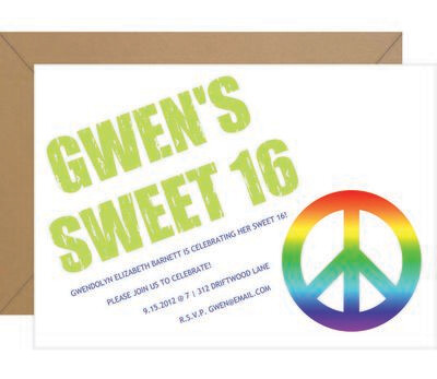 &quot;Peace 16&quot; Invitation