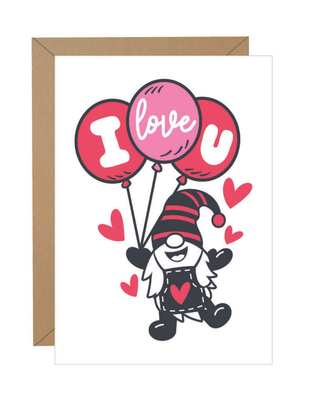 &quot;I Love U&quot; Gnome Valentine Note