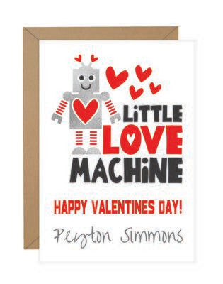 Little Love Machine Valentine Note