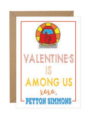 Among Us Valentine Note