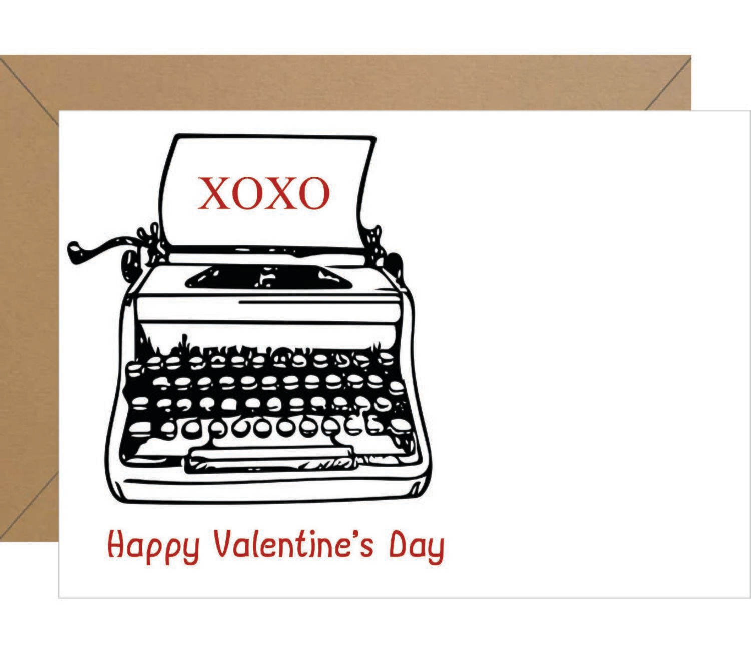 Typewriter Valentine Note