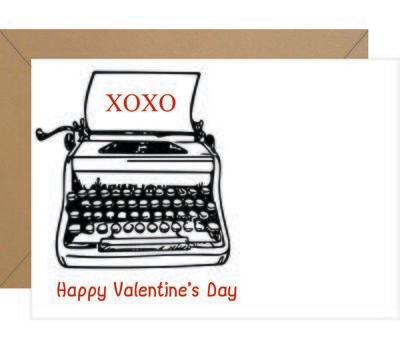Typewriter Valentine Note