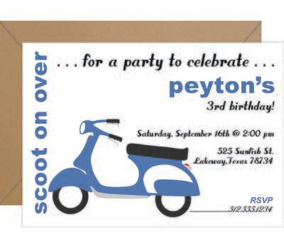 &quot;Scoot on Over&quot; Invitation