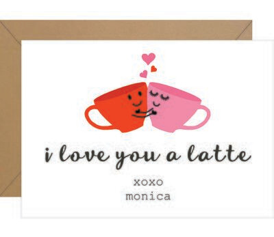 &quot;Love You a Latte&quot; Valentine Note