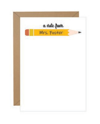 Pencil Personalized Note